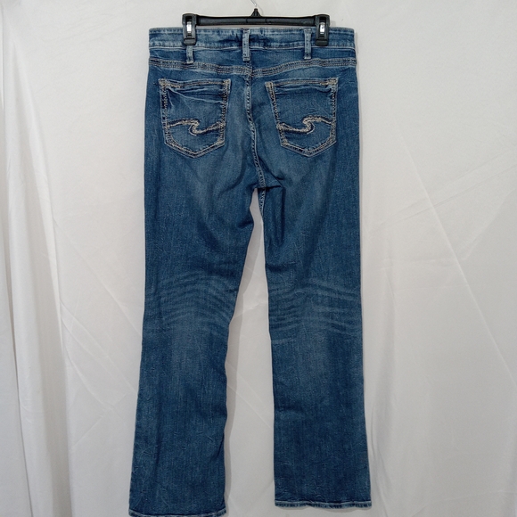Silver Jeans Suki Flare Mid Rise Bootcut Denim Jeans Women’s 14/ L33 Stretch EUC - Picture 6 of 13